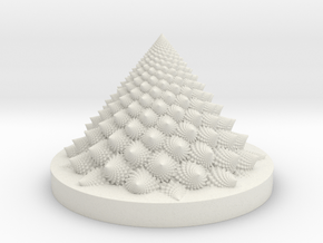 Romanesco fractal Bloom zoetrope (more resolution) in White Natural Versatile Plastic: Medium