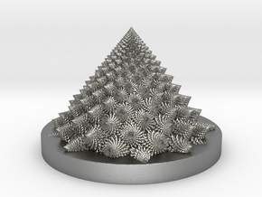 Romanesco fractal Bloom zoetrope (more resolution) in Natural Silver: Medium