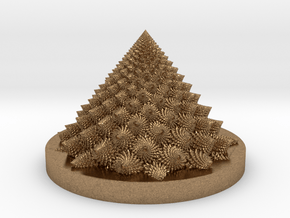 Romanesco fractal Bloom zoetrope (more resolution) in Natural Brass: Medium