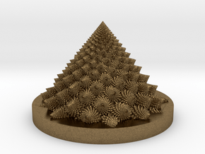 Romanesco fractal Bloom zoetrope (more resolution) in Natural Bronze: Medium