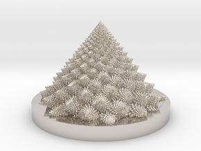 Romanesco fractal Bloom zoetrope (more resolution) in Platinum: Medium