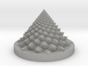 Romanesco fractal Bloom zoetrope (more resolution) in Aluminum: Medium