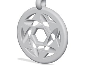 Digital-star of david pendant (variation) in star of david pendant (variation)