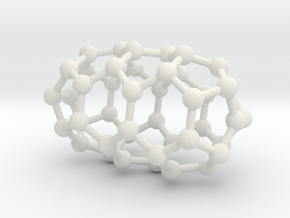 0632 Fullerene c44-3 d3d in White Natural Versatile Plastic