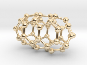 0632 Fullerene c44-3 d3d in 14k Gold Plated Brass