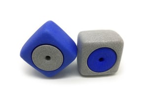 Solid Fidget Spinner Cube in Blue Processed Versatile Plastic