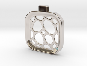 Surround ::: Square Pendant ::: v.01 in Rhodium Plated Brass