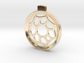 Surround ::: Circle Pendant ::: v.01 in 14k Gold Plated Brass
