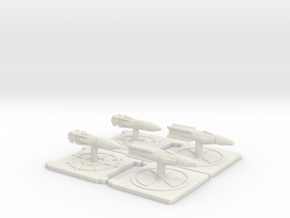 Tauri Missile tokens in White Natural Versatile Plastic