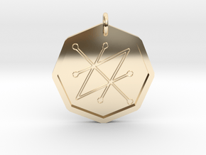 Seal of Saturn in 14k Gold Plated Brass