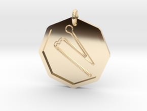 Agiel Intelligence of Saturn in 14k Gold Plated Brass