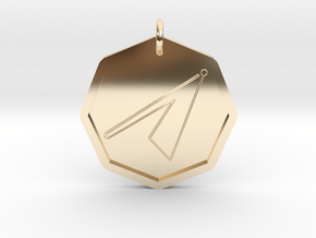 Graphiel Intelligence of Mars in 14k Gold Plated Brass