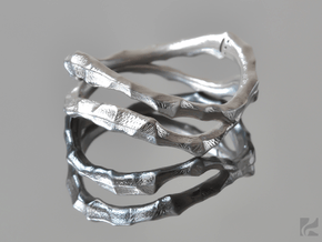 Dual Voronoi Ring in Polished Silver: 6.5 / 52.75