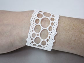 lace cuff in White Processed Versatile Plastic