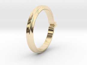 Shapesweeper Hexagonal Basic Ring in 14k Gold Plated Brass: 5.5 / 50.25