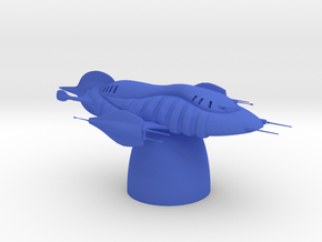 Minbari - Troligan Cruiser (4 x / 2.334 y / 1.652  in Blue Processed Versatile Plastic