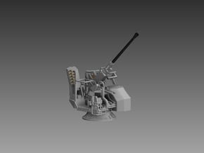 Bofors MKVII elevated 1/96 in Smooth Fine Detail Plastic