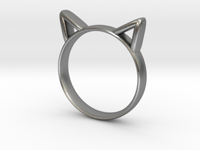 Cat Ears Ring in Natural Silver