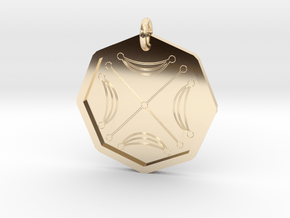 Seal of the Moon in 14k Gold Plated Brass
