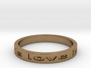 love is all you need Ring 8.25 in Natural Brass