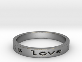 love is all you need  mon Ring Size 8.25 in Natural Silver