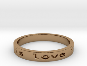 love is all you need  mon Ring Size 8.25 in Polished Brass