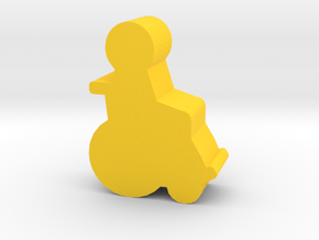 Game Piece, Wheelchair Patient in Yellow Processed Versatile Plastic