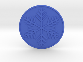 Snowflake Coaster in Blue Processed Versatile Plastic