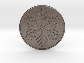 Snowflake Coaster in Polished Bronzed Silver Steel