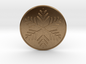 Snowflake Coaster in Natural Brass