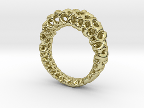Cavity_Band in 18k Gold Plated Brass: 6 / 51.5