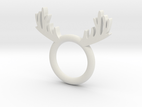 Deer_Ring in White Natural Versatile Plastic: 6 / 51.5
