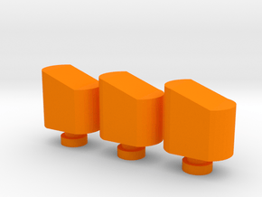 Airsoft Magazine Feeder Head (3-Pack) in Orange Processed Versatile Plastic