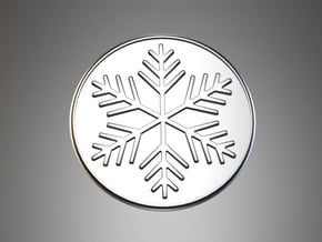 Snowflake Coaster in Polished Silver