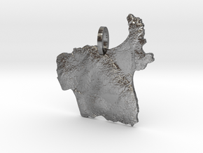 Sand Island, Apostles Map Pendant in Polished Silver