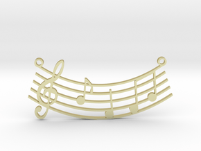 Music Pendant in 18k Gold Plated Brass