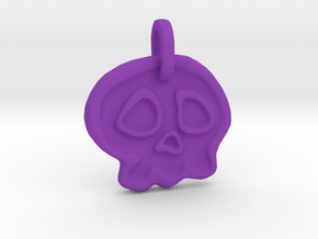Skully Halloween Pendant in Purple Processed Versatile Plastic