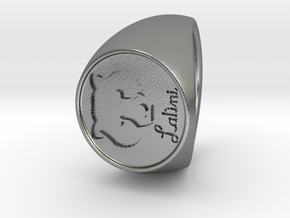 Custom Signet Ring 57 in Natural Silver