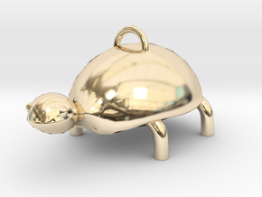 Turtle  in 14k Gold Plated Brass: Extra Small