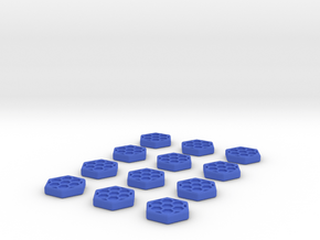 Shield Tokens  in Blue Processed Versatile Plastic