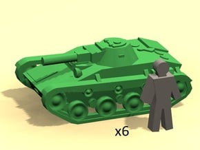 6mm T-60 tanks in Tan Fine Detail Plastic