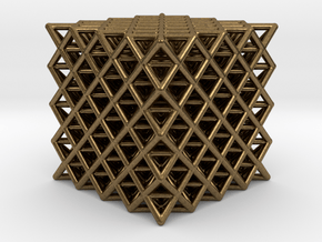 512 Tetrahedron Grid 2.3" in Natural Bronze
