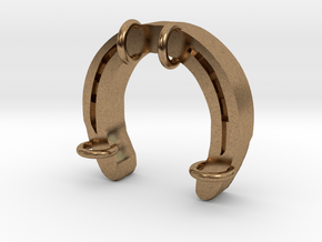 Horseshoe Charm 07 in Natural Brass