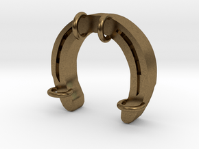 Horseshoe Charm 07 in Natural Bronze