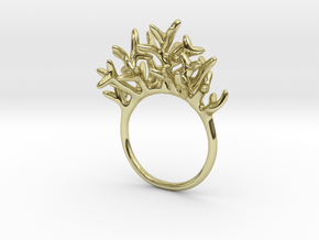 Ring Arboreus in 18k Gold Plated Brass: 4 / 46.5
