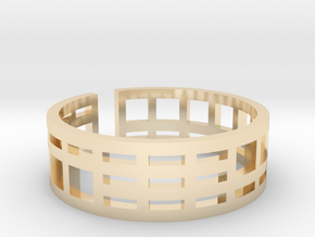 Architecture ring Corbusier Unité d'Hab size 8,5-9 in 14K Yellow Gold