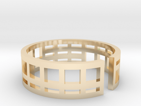 Architecture ring Corbusier Unité d'Hab size 5,5-6 in 14K Yellow Gold