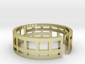 Architecture ring Corbusier Unité d'Hab size 5,5-6 in 18k Gold Plated Brass