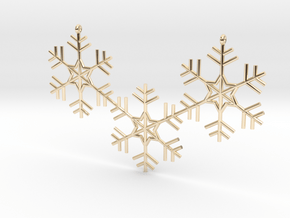 Snowflakes Necklace in 14K Yellow Gold