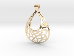 Mosaic Pendant in 14k Gold Plated Brass